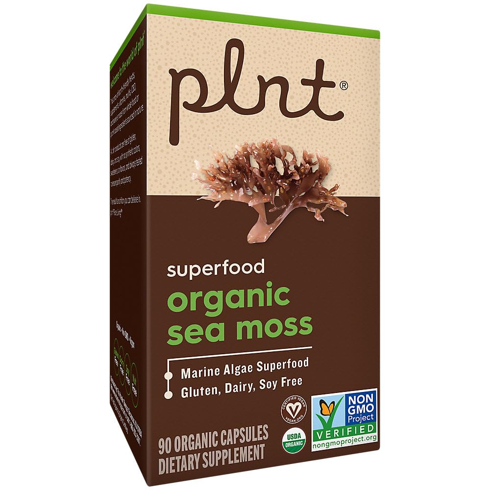plnt Organic Sea Moss a Marine Algae Superfood a 900 MG Organic Irish Moss (90 Capsules)