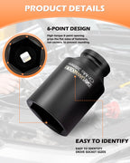 DAYUAN 9 Pcs Axle Nut Hub Impact 1/2" Drive Socket 29 30 31 32 33 34 35 36 38mm Socket Set