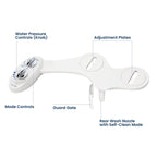 LUXE Bidet NEO 120 - Single Nozzle, Self-Cleaning, Non-Electric Bidet Attachment for Toilet Seat, Adjustable Water Pressure, Rear Wash (White)