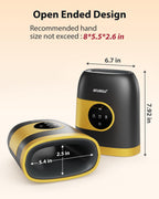 CINCOM - Upgraded Hand Massager for Arthritis Carpal Tunnel with Heat and Compression, 3 Modes, 3 Intensity, 2 Heat Levels, Birthday Gifts for Women Men (Black Gold)