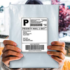 POLYSELLS 1000 pcs 10x13 Inches White x Silver Poly Mailers Shipping Envelopes, Strong Adhesive Sealing, Waterproof, and Tear-resistant Postal Mailing Bags for Clothing and Accessories