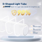 BBOUNDER 4 Pack Linkable LED Utility Shop Light, 4400 LM, Super Bright 6500K Cool Daylight, 4 FT Integrated Fixture for Garage, 40W Equivalent 250W, Surface + Suspension Mount, Black