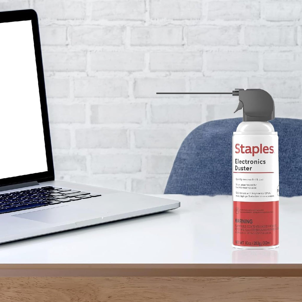 Staples Compressed Air Duster, 10 Oz Cans, 2-Pack