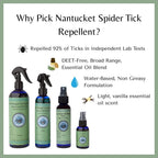 2 Pack Nantucket Spider Tick Repellent Spray (4 oz) | DEET-Free | Essential Oil Tick Repellent | Made in USA