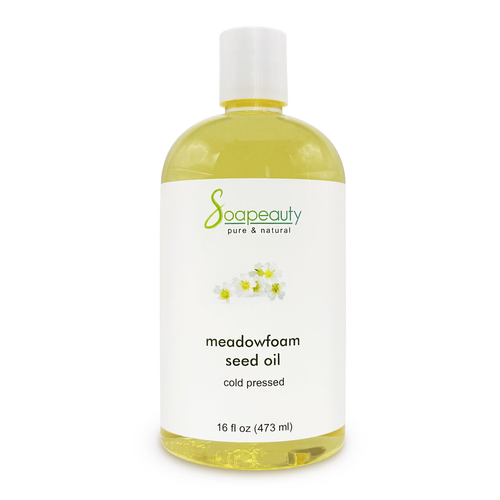 Soapeauty MEADOWFOAM SEED OIL Cold Pressed Unrefined | 100% Pure Natural Meadowfoam Seed Oil for Face & Hair | Moisturizer for Skin, Promotes Hair Growth, Balms | 16 fl oz