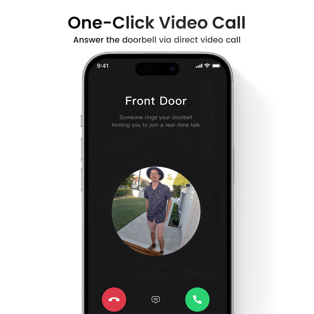 AOSU Wireless Doorbell Camera, 170° Ultra Wide Viewing Angle, Intelligent Parcel Detection, 90 Days Battery Life, 2.4G WiFi Supported, 2K QHD Video Doorbell Compatible with Alexa and Google Assistant
