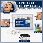 Dental Cotton Rolls 100 Count, Nose Bleed Stoppers, Wisdom Teeth Recovery