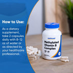 Nutricost Methylated Vitamin B Complex 120 Capsules - (60 Servings) Gluten-Free