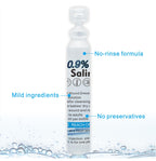 HTLARY Sterile Saline Solution, 20-Pack Skin and Wound Cleanser, 0.9% Sodium Chloride Wound Wash & Nasal Rinse