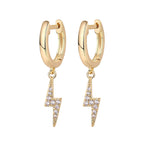 PAVOI Dainty Huggie Earrings, 925 Silver, Yellow Gold, Size 13 Millimeters