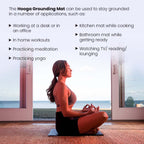 2 Pack Grounding Mat by Hooga. Large Universal Grounded Therapy Mat. Grounding Computer, Office, Meditation Mat. Home Use. EMF ESD Protection, Vegan Leather. May Improve Sleep, Inflammation, Energy.