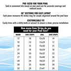 Freetime Fun 46" 20 PCS Peel and Stick Pool Cove for 24' Round Above Ground Pool - Dense Closed Cell Foam Peel and Stick Above Ground Pool Cove with Adhesive Back for Pool Liner Protection