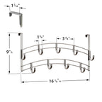 LYNK Professional® Home™ Over the Door Hooks - 9 Hook – Over the Door Coat Rack - Over the Door Hanger - Hanging Towels or Clothes - Bathroom, Bedroom, Laundry Room - Lifetime Ltd. Warranty, Platinum