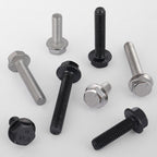 VGBUY M6-1.0 x 12mm Flanged Hex Head Bolts,External Flange Hex Drive Screws,Class 10.9 Black Zinc Plated,Alloy Steel,Full Coarse Thread,Pump,Fix Car,DIY Project(60Pcs)