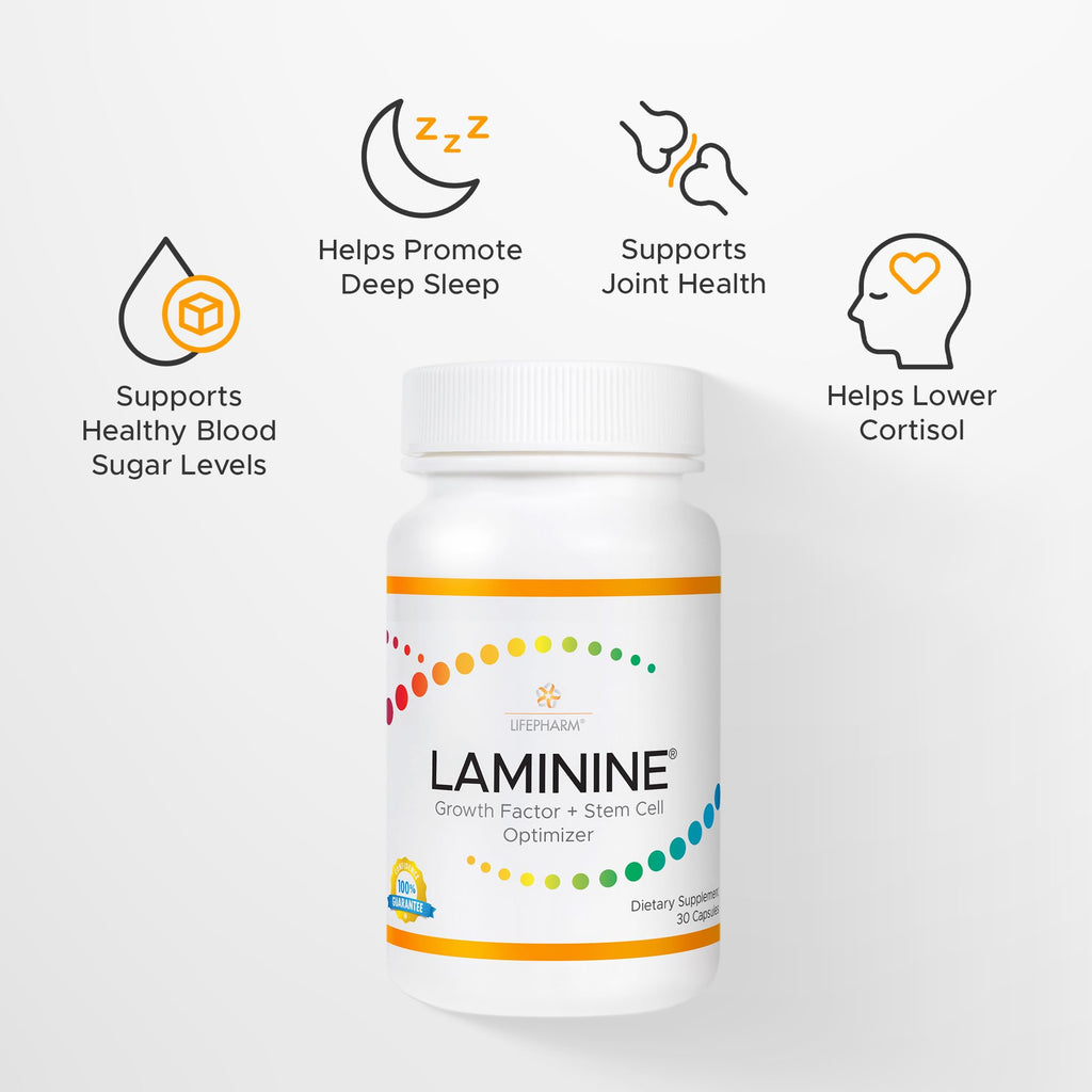 Lifepharm Laminine - Cellular Support Supplement for Overall Wellness, Cognitive Function, and Vitality (30 Count)