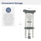 Drive Medical RTL10433 Adjustable Crutches for Walking, Silver