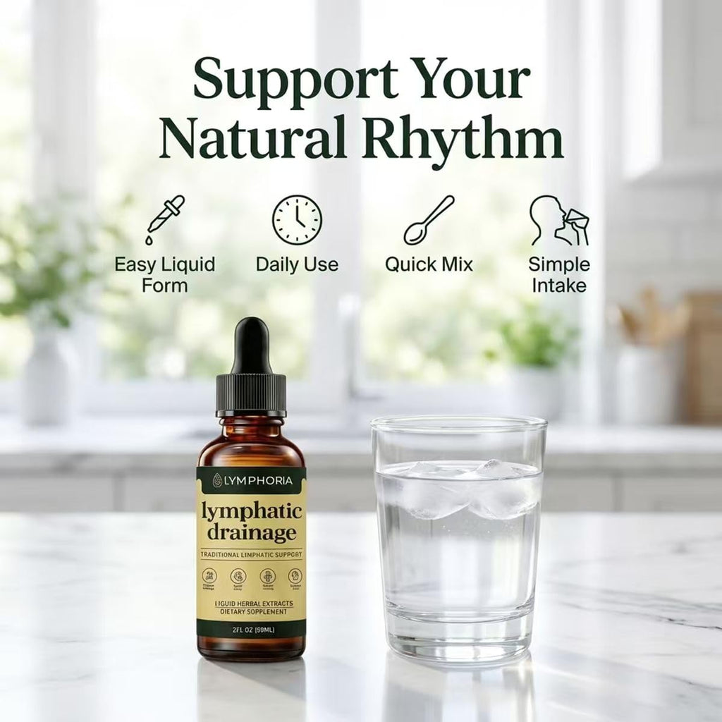 Lymphoria Lymphatic Drainage Drops, Lymphatic System Support, Immune System, Natural Herbal Blends, Vegan & Non-GMO