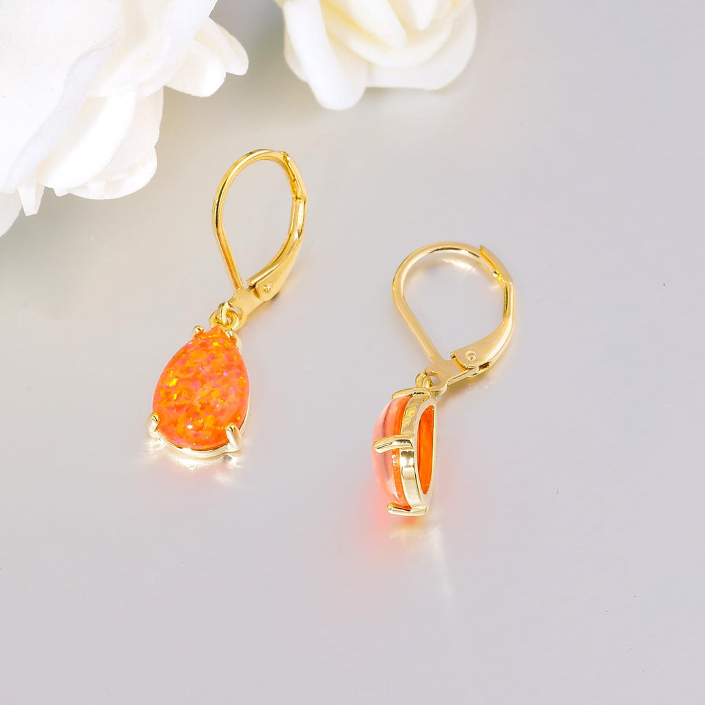 CiNily Teardrop Leverback Dangle Earrings for Women Hypoallergenic