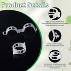 100pcs Plant Support Clips, Plastic Clips for Climbing Plants (100, Green)