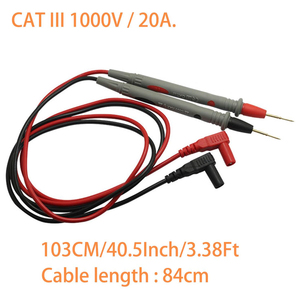Test Leads 1000V 20A Ultra-Sharp Gold-Plated Test Probe Lead for Multimeter