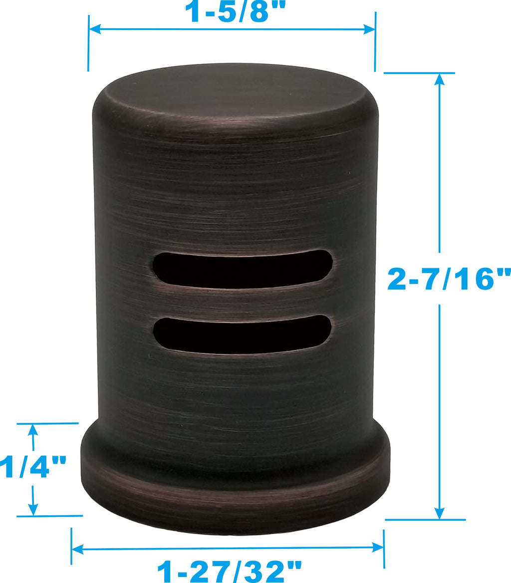ORB Dishwasher Air Gap Cover only, Skirted, Replacement air gap dishwasher,Solid Brass, Oil Rubbed Bronze Finish