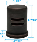 ORB Dishwasher Air Gap Cover only, Skirted, Replacement air gap dishwasher,Solid Brass, Oil Rubbed Bronze Finish