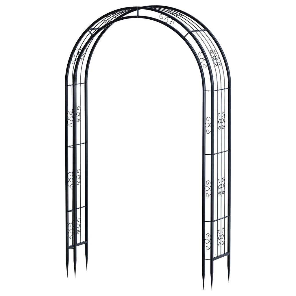 Arbuxzuy 7ft Steel Garden Arch Trellis for Climbing Plants