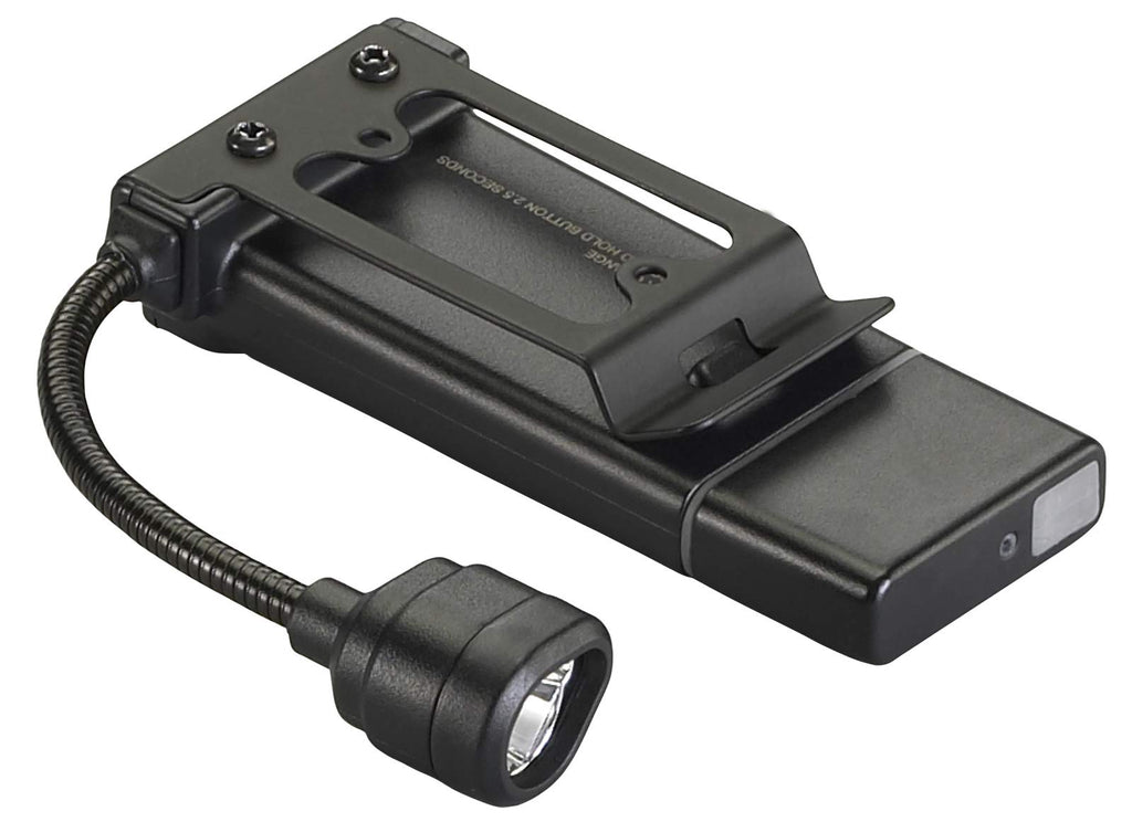 Streamlight 61126 ClipMate 70-Lumen 500-Candela Rechargeable Hands-Free Clip-On Light with White and Red LEDs and USB Wall Adapter, Black