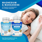 Magnesium Complex & Manganese Supplement Bundle – 1000mg Magnesium with 7 Forms Plus 10mg Manganese (Aspartate/Citrate) – Supports Relaxation, Muscle & Bone Function – 150 Capsules Total