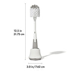 OXO Tot Baby Bottle Brush with Nipple Cleaner and Stand, Gray 2-Pack