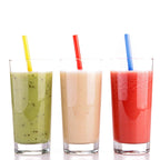 Comfy Package [Case of 3,000] 10 mm Jumbo Smoothie Straws, 8.5" High Plastic Boba and Milkshake - Assorted Colors