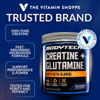 BodyTech Creatine + Glutamine with Beta Alanine Powder, Supports Training & Recovery, Pre Workout & Post Workout Supplement for Men & Women, Unflavored, Gluten Free, 10.8 Oz, 30 Servings