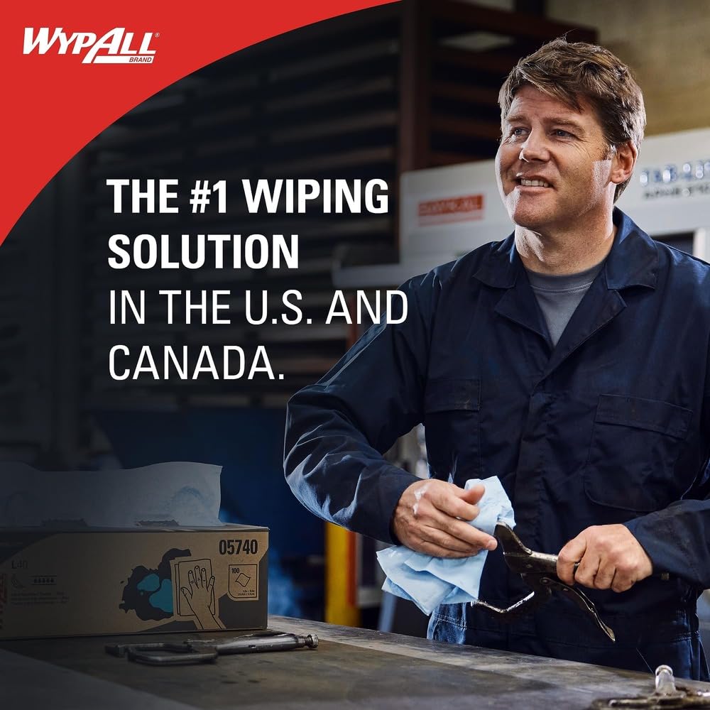WypAll PowerClean L40 Extra Absorbent Towels, Jumbo Roll 750 Sheets (05007)