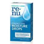 Eye Drops by Renu, for Redness Relief and Dry Eyes, Lubricating and Rewetting Drops, 8 mL, (Pack of 4)