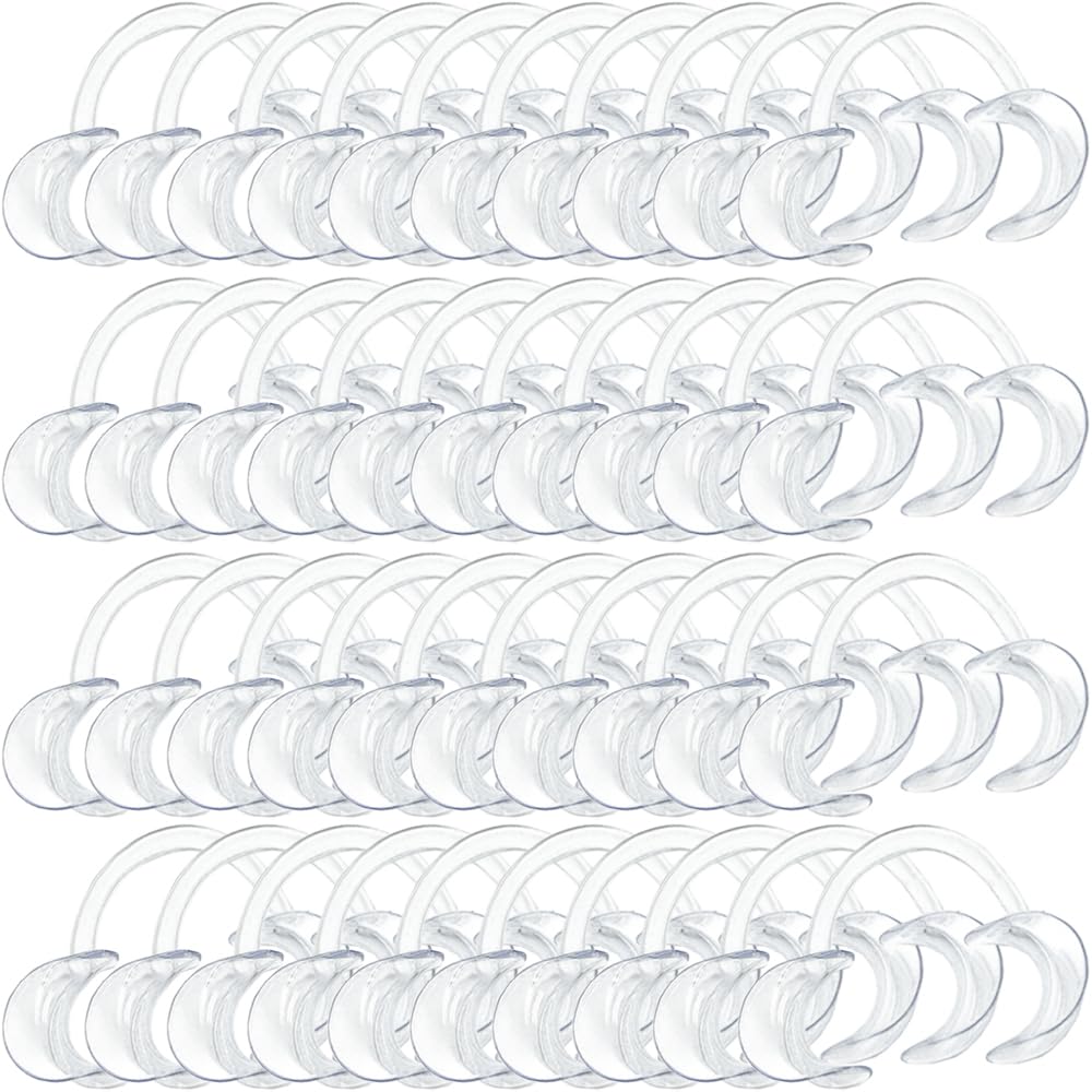 100-Pack Dental Cheek Retractor, Professional Autoclavable Mouth Opener Retractors, 100% BPA-Free, for Dentist, Teeth Whitening, Party, Mouthguard Challenge Game - Size M, Clear
