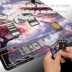 MTG Playmat Size 24x14in Free Storage Bags Non-Slip Backing, Ideal for Card Game Enthusiasts TCG Playmat (Sakura Kasumi-Deck)