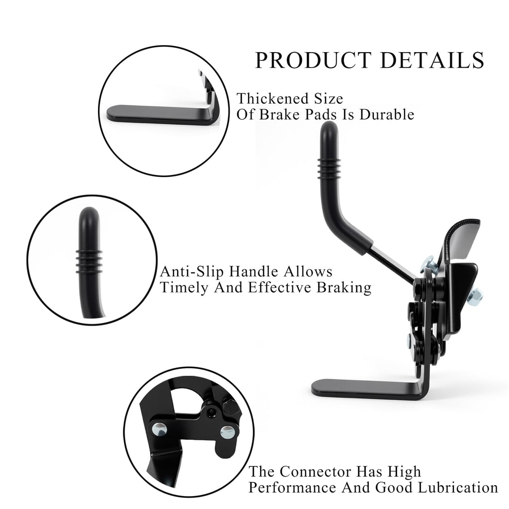 Wheelchair brakes, Universal Brake, Replacement Parts, One-Handed Operation, Suitable For Most Manual Wheelchairs (1 Pair, Black)