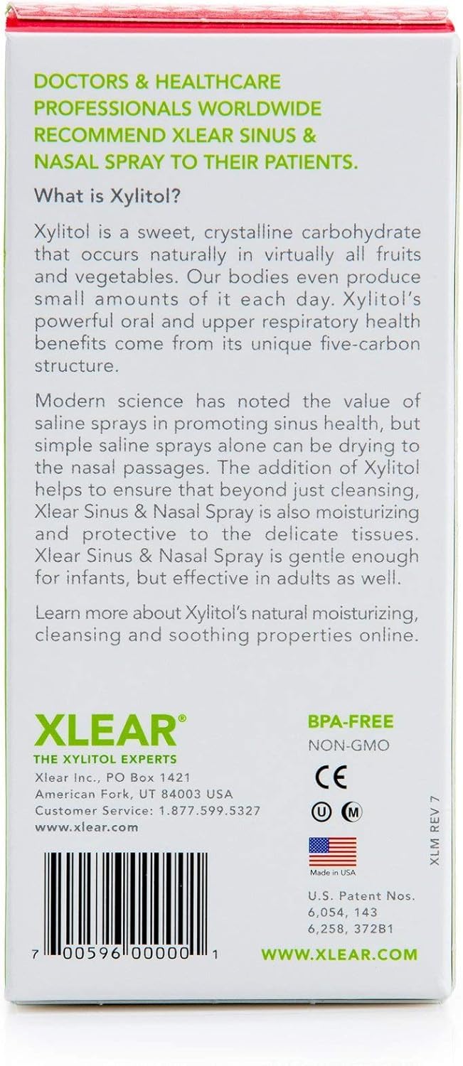 Xlear Natural Nasal Spray with Xylitol, 1.5 fl oz (Pack of 3)
