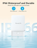 GoveeLife Premium Smart Water Leak Detector 2 with 1968ft Ultra-Long Range, WiFi Water Sensor with SMS/Email/APP Push and Sound Alarm, 5-Year Battery Life, Suitable for Home, Basement, Kitchen, 6 Pack