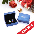 EVEVIC Austrian Crystal Teardrop Leverback Drop Earrings for Women