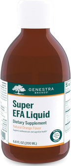 Genestra Brands Super EFA Liquid | Supports Cardiovascular Health, and the Development of Brain, Eyes, and Nerves in Children* | 6.8 Fl Oz | Natural Orange Flavor