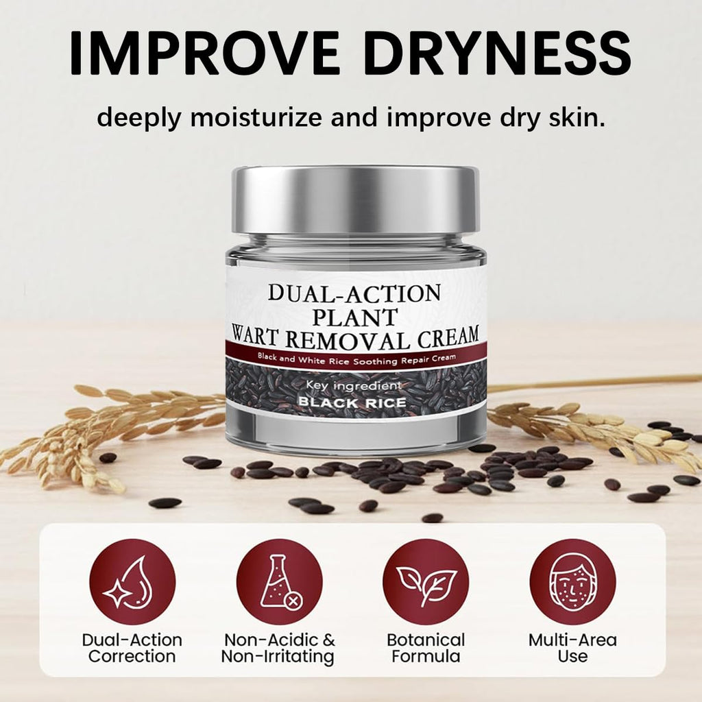 KeraErase Dual-Action Renewal Cream, Black and White Rice Soothing Repair cream, Natural Body Serum Suitable for All Skin Types. 2pcs