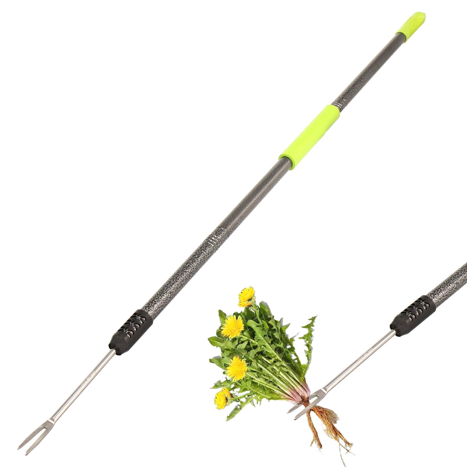 KLDOLLAR Weed Puller Tool,48" Long Handle Weeder Puller Tool with Soft Grip
