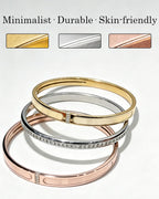 CERULEAN 5-Piece Elegant Stainless Steel Bracelet Set, Fashionable Classic Design, Stainless Steel 5 Piece Bracelet Set, Non Tarnish Bangle, Elegant Bracelets Sets for Everyday and Formal Wear (Gold)