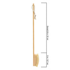 REDECKER Bath and Foot Brush - Extra-Long Oiled Beechwood Handle - Stiff Tampico Fiber Bristles Exfoliate Skin - 24 inches - Wood Scrub Brush with Long Handle - Made in Germany