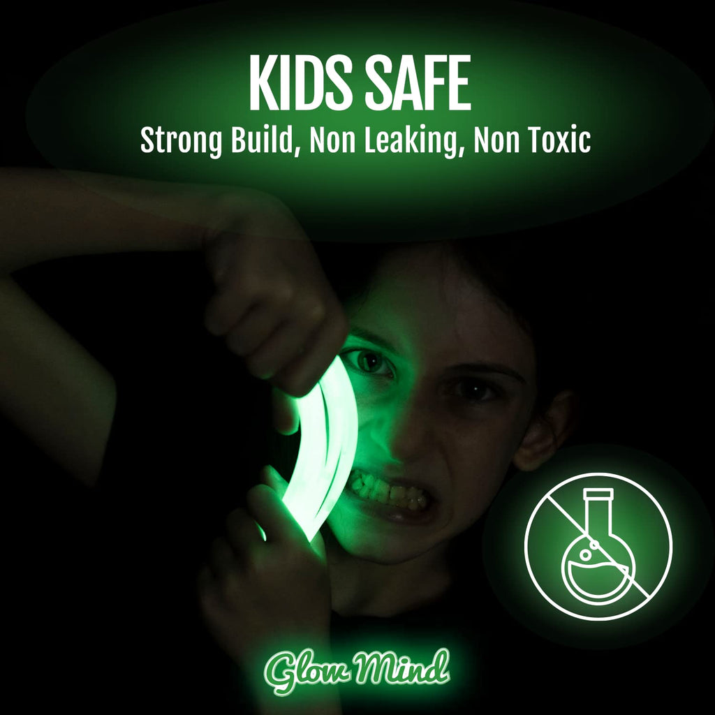 300 Glow Sticks Bulk Party Pack, 8" Halloween Glow Bracelets and Necklaces