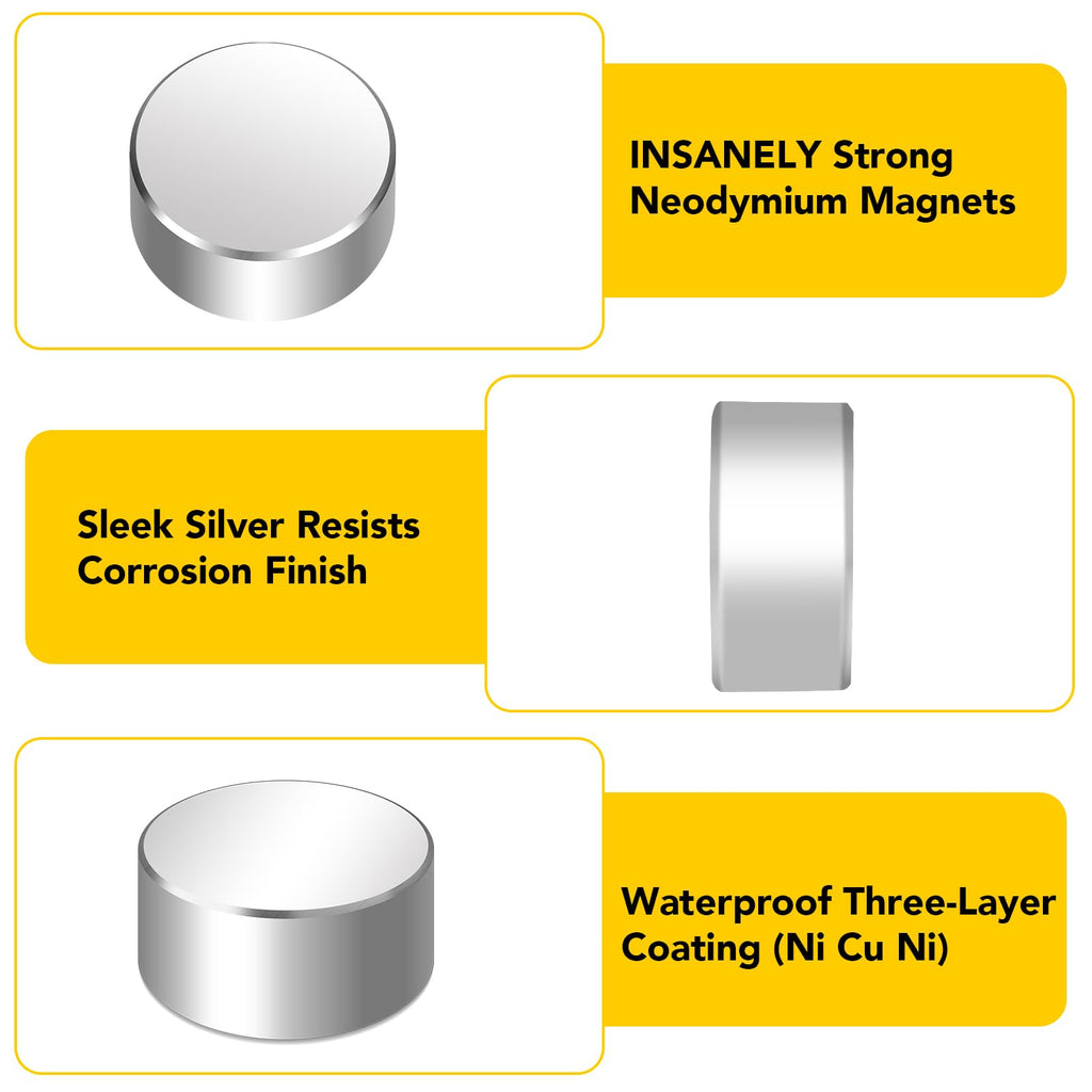 DIYMAG Large Neodymium Magnet, 1.57"x0.79"(40x20mm) 125LBS Strong Magnets Round High Power Rare Earth Magnets Permanent Magnetic Disc 1 Piece