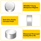DIYMAG Large Neodymium Magnet, 1.57"x0.79"(40x20mm) 125LBS Strong Magnets Round High Power Rare Earth Magnets Permanent Magnetic Disc 1 Piece