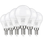 MAXvolador E12 LED 60W Equivalent Warm White 2700K Ceiling Fan Bulbs, 600LM CRI 85+ Small Base Candelabra Bulbs, 6W Non-Dimmable, Pack of 6