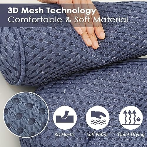 AEROiVi Bathtub Pillow Headrest Bath Pillows for Tub Neck and Back Support with Non Slip Suction Cups Spa Bath Cushion Dark Blue